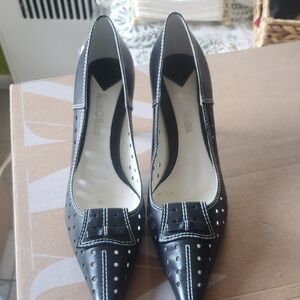 Navid O Nadia Black and White Women's Heels